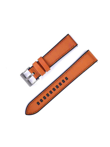 Хибридна каишка от текстил и каучук, 22 мм, оранжева, RMN-RWB078-22PC-4A2