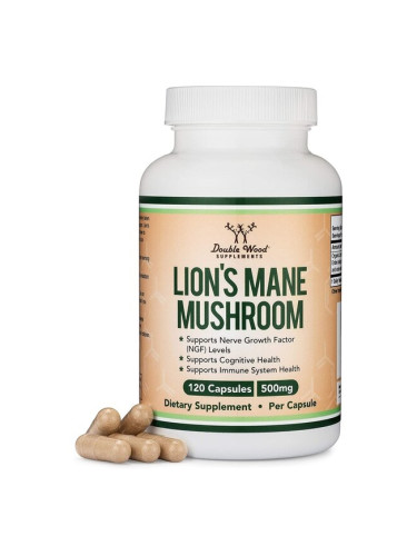 Lion’s Mane Mushroom - Лъвска грива, 120 капсули Double Wood