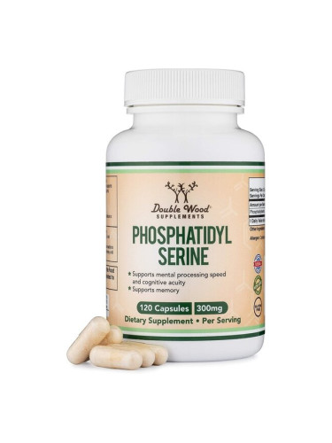 Phosphatidyl serine/ Фосфатидилсерин, 300 mg, 120 капсули Double Wood