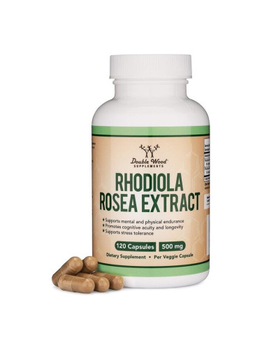Rhodiola Rosea Extract - Златен корен екстракт, 120 капсули Double Wood