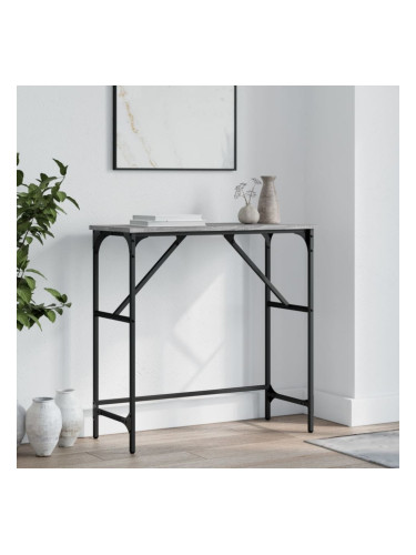 Sonata H Конзолна маса, сив сонома, 75x32x75 см, инженерно дърво