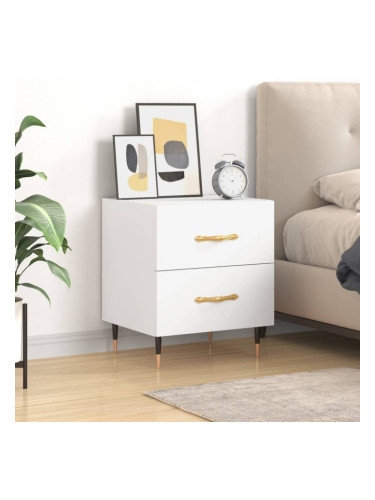 Sonata H Нощно шкафче, бяло, 40x35x47,5 см, инженерно дърво
