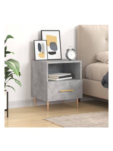 Sonata H Нощно шкафче, бетонно сиво, 40x35x47,5 см, инженерно дърво