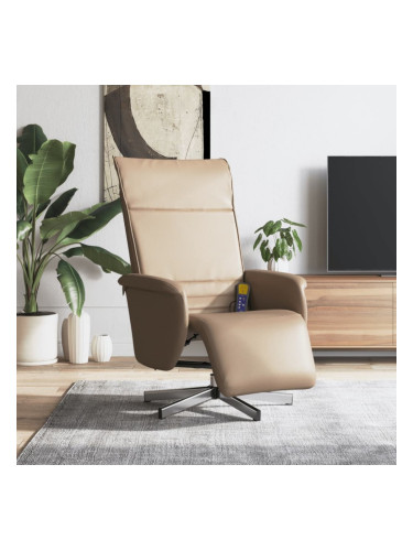 Sonata H Масажен реклайнер стол с опора за крака, капучино, еко кожа