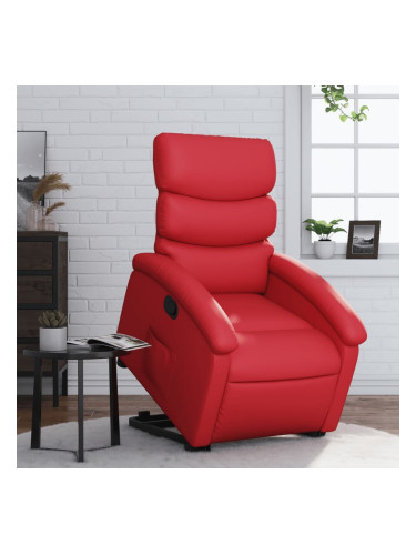 Sonata H Изправящ реклайнер стол, червен, изкуствена кожа