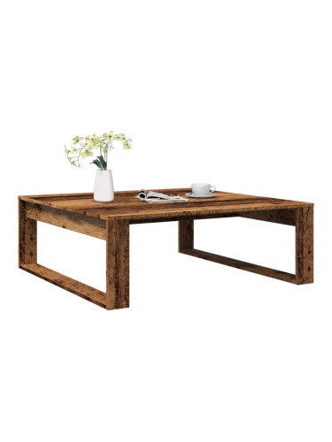 Sonata H Маса за кафе, старо дърво, 100x100x35 см, инженерна дървесина