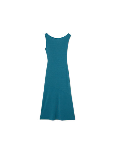 Cropp - Изчистена midi рокля - синьо-зелено