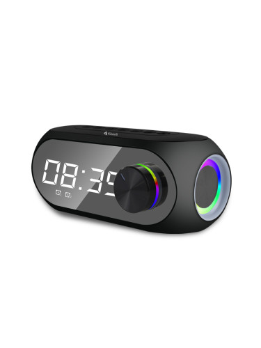 Тонколона Kisonli LP-2S, Bluetooth, Часовник, SD, FM, AUX, RGB, Черен - 22280