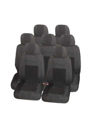 Калъфи/тапицерия за VW Touran, Sharan, Ford Galaxy, Citroen C8, Peugeot 307SW, Citroen C4 Grand Picasso, Peugeot 806, 807, Lancia Phedra - Черни  TAP2