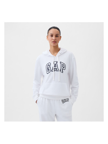 Суитшърт GAP Pullover Logo Hoodie Optic White V6 L
