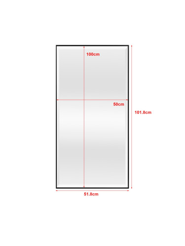 Стенно огледало Novoli 50x100 см черно []