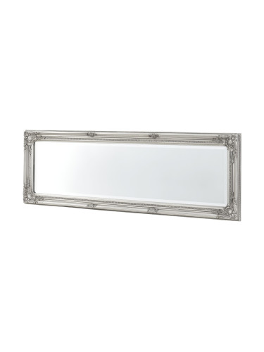 Стенно огледало Livorno 132x42 см огледало в цял ръст в рамка от евкалиптово дърво антично сребро []