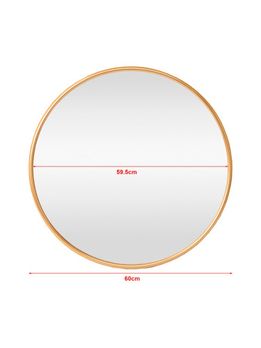 Стенно огледало Ordona Ø60см златно []