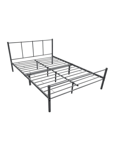 Метално легло Лаос 140х200 см тъмно сиво