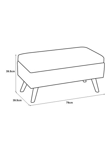 Ракла за седалка Salford 79x39,5x39,5 см тъмно сива []