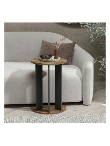 Помощна маса Frederiksberg 64x34 см вид орех / антрацит []