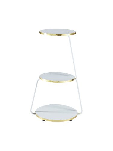 Помощна маса Sipoo 74x46x37cm бяло / златно []