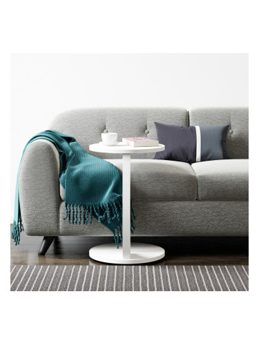 Помощна маса Holeby 56 x Ø 38 cm бяла []