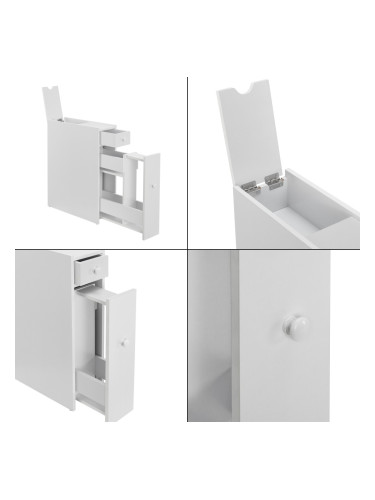 Шкаф за баня Kihniö 58x16x48см бял []