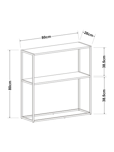 Конзолна маса Strömstad 80x80x26cm черна, мат []
