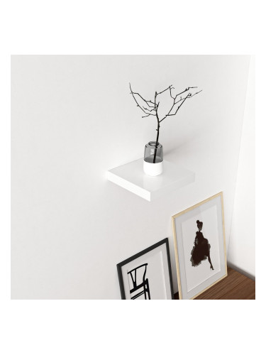 Стенен рафт Bredebro 3,6 x 23 x 23 см до прибл. 5 кг бял []