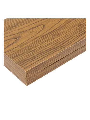 Стенен рафт 80 x 23,5 x 5 дъска за окачване с прорез имитация на орех