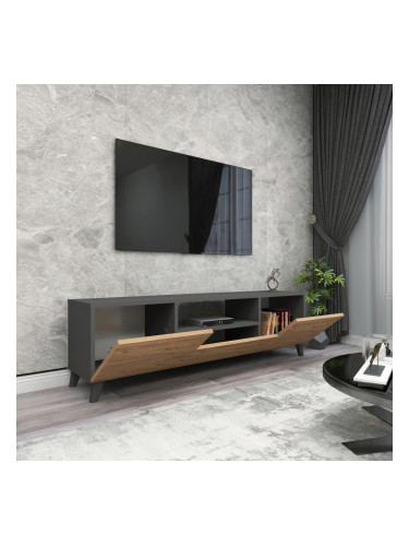 Стойка за телевизор Torsby с 3 врати антрацит/дъб []