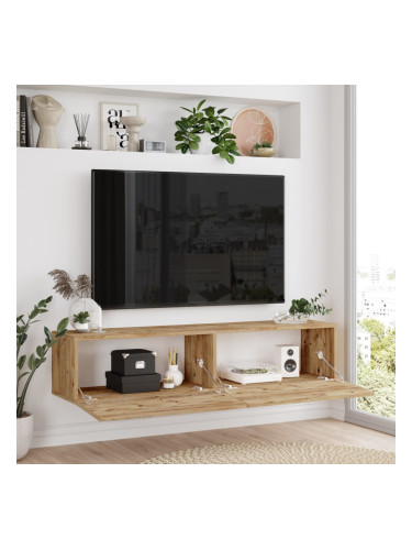 ТВ маса Lapinlahti 140 x 31,5 x 29,5 cm рустик дъб []