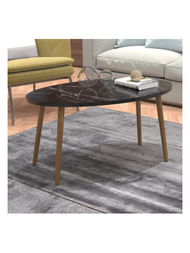 Холна маса Sindal 41 x 90 x 50 cm мрамор, черен []