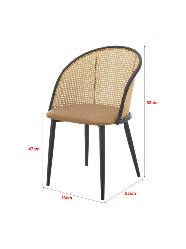 Комплект трапезарни столове Gagnef от 2 кафяви / черни []