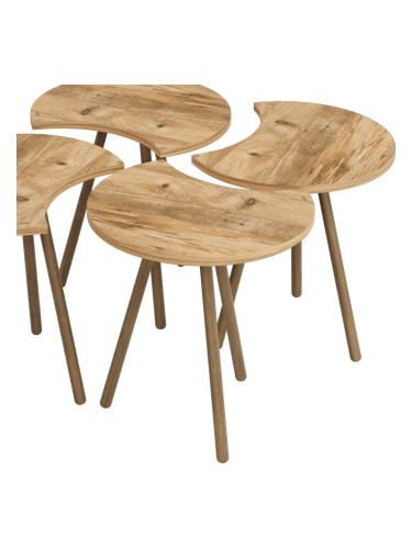 Маса за кафе Højer в комплект от 4 48 x 45 x 32 cm вид дърво []