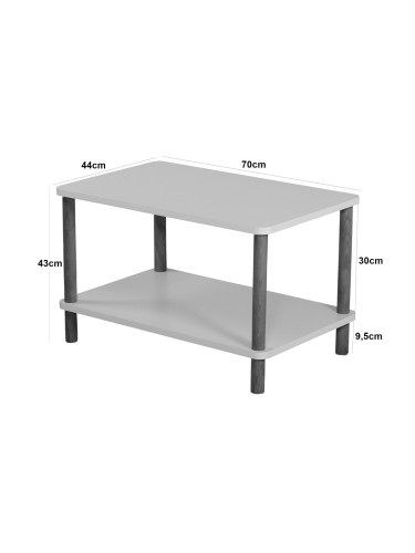 Маса за кафе Jelling правоъгълна 43 x 70 x 44 cm вид дърво []