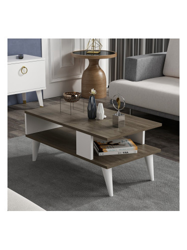 Холна маса Lycksele 40x90x45 cm вид орех / бяло []