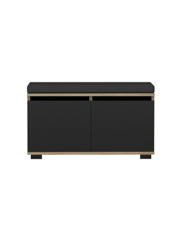 Пейка за обувки Brande с 4 отделения за съхранение 42x80x35см дъб/черен []