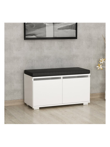 Пейка за обувки Brande с 4 отделения за съхранение 42x80x35см бяла []