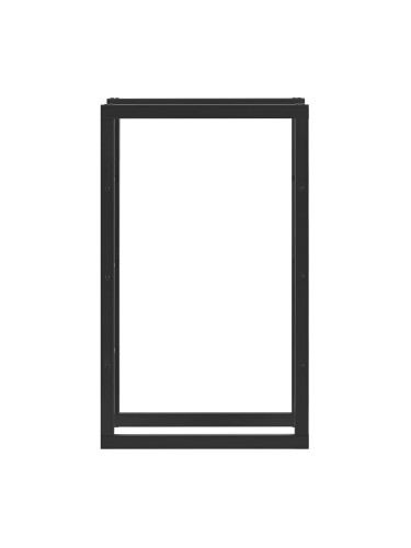 Стелаж за дърва Täby стомана 60x25x100cm черен []