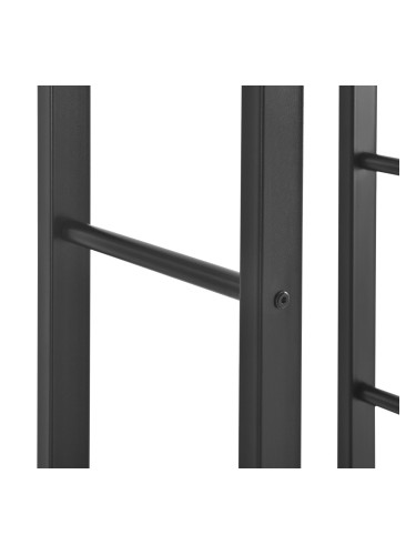 Стелаж за дърва Täby стомана 100x25x150cm черен []