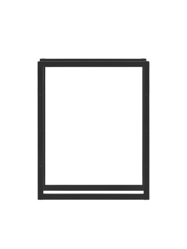 Стелаж за дърва Täby стомана 80x25x100cm черен []