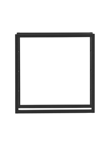 Стелаж за дърва Täby стомана 100x25x100cm черен []