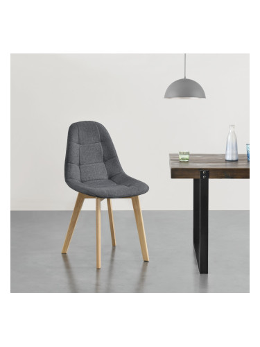 Комплект трапезарни столове Kopparberg от 4 тъмно сиви