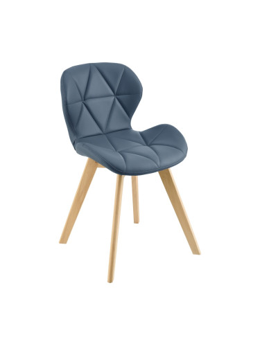 Комплект столове за трапезария Älmhult от 2 81x57 см изкуствена кожа синьо