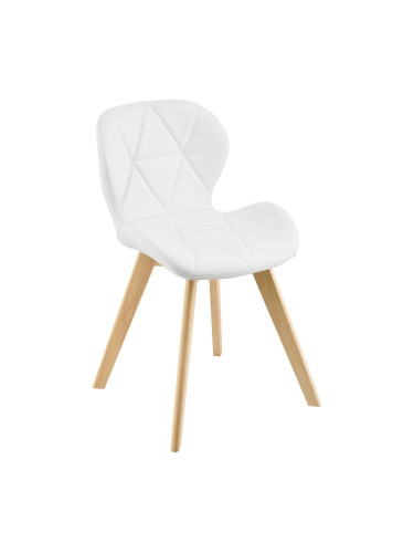 Комплект столове за трапезария Älmhult от 2 81x57 см бяла еко кожа