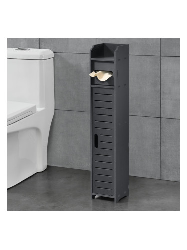 Поставка за тоалетна хартия Leoben 80x15x15 см шкаф WPC тъмносив []