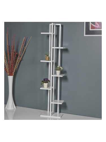 Рафт за растения Somero метал 150x34x21cm бял []