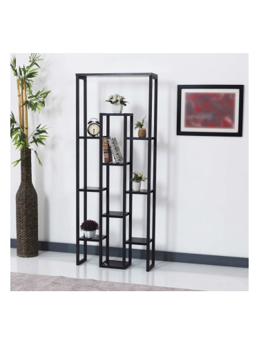 Рафт за растения Blaavandshuk 150 x 60 x 19 cm черен / вид на мрамор []