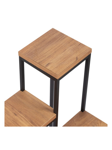 Стълбище за цветя Ameland метално черно []