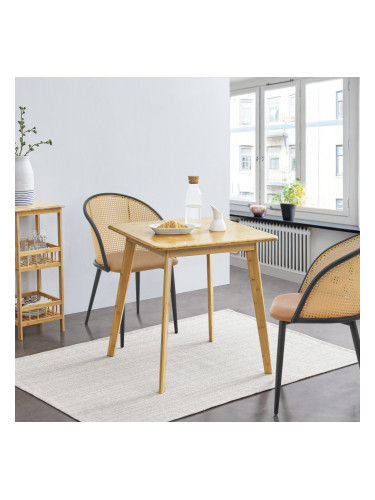 Трапезна маса Närpes за 2 души бамбук 75x70x70 см []