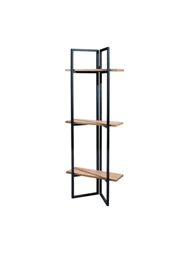 Стоящ рафт Bjerringbro 150 x 55 x 24 cm черен / вид на орех []