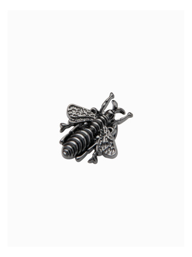 Ombre Decorative metal bee pin - black