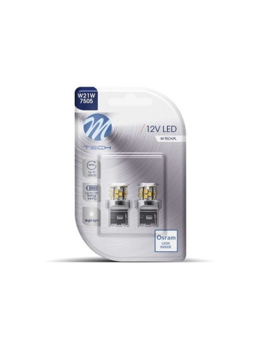 Крушка за Кола M-Tech MTECLB114W Бял 12 V W21W